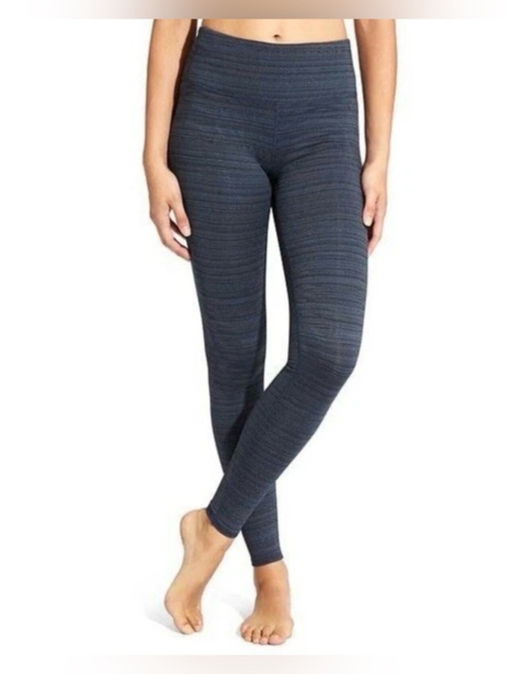 Athleta Chaturanga Navy Full Length Yoga Leggings Tights EUC XS #2606